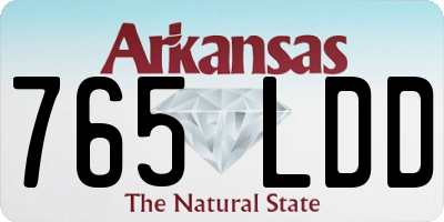AR license plate 765LDD