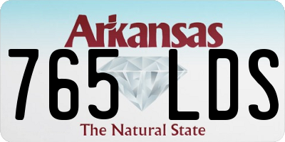 AR license plate 765LDS