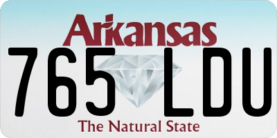 AR license plate 765LDU
