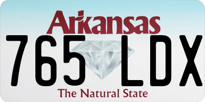 AR license plate 765LDX