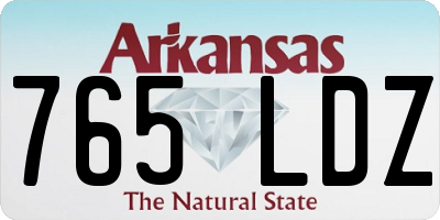 AR license plate 765LDZ