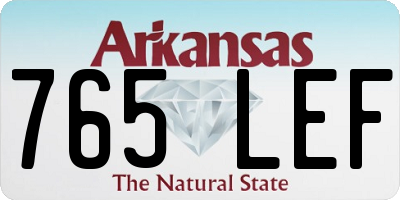 AR license plate 765LEF