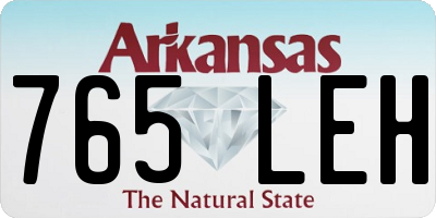 AR license plate 765LEH