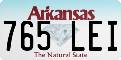 AR license plate 765LEI