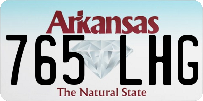 AR license plate 765LHG