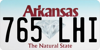 AR license plate 765LHI