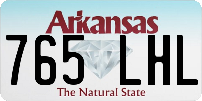 AR license plate 765LHL