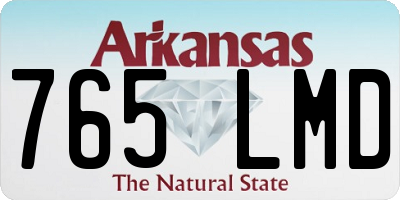 AR license plate 765LMD