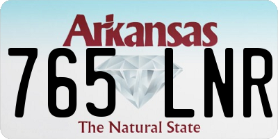 AR license plate 765LNR