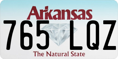AR license plate 765LQZ