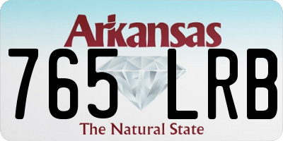 AR license plate 765LRB