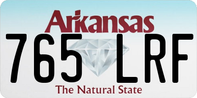 AR license plate 765LRF