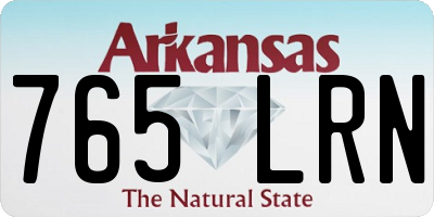 AR license plate 765LRN