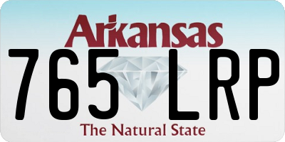 AR license plate 765LRP