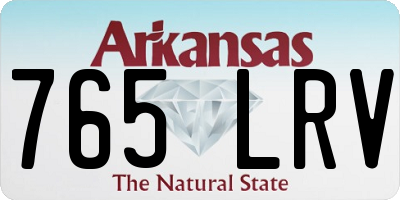 AR license plate 765LRV