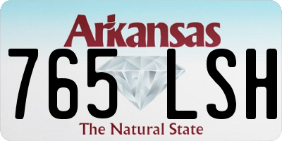 AR license plate 765LSH