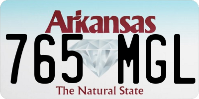 AR license plate 765MGL
