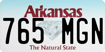 AR license plate 765MGN