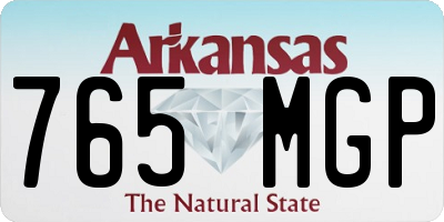 AR license plate 765MGP