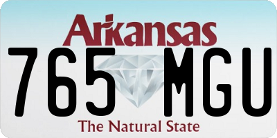 AR license plate 765MGU