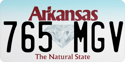 AR license plate 765MGV