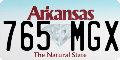 AR license plate 765MGX