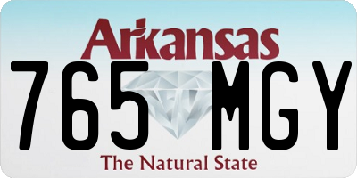 AR license plate 765MGY