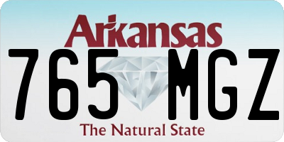 AR license plate 765MGZ