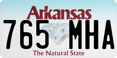 AR license plate 765MHA