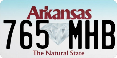 AR license plate 765MHB
