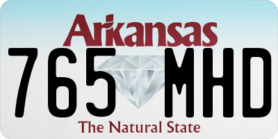 AR license plate 765MHD