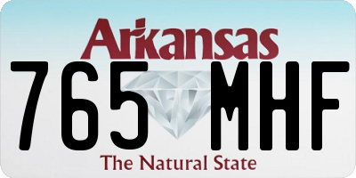 AR license plate 765MHF
