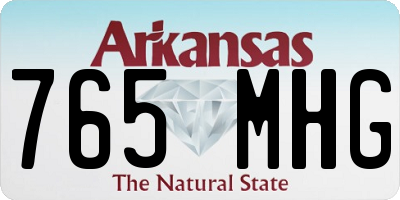 AR license plate 765MHG