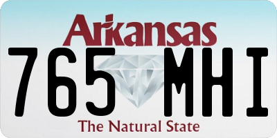 AR license plate 765MHI