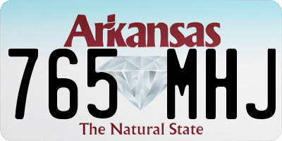 AR license plate 765MHJ