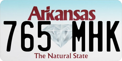 AR license plate 765MHK