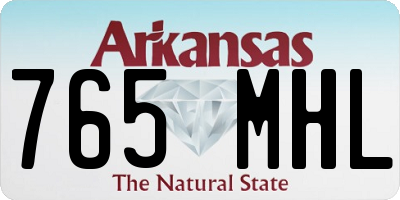 AR license plate 765MHL