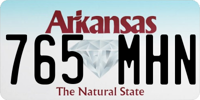 AR license plate 765MHN