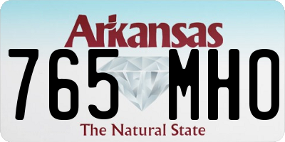 AR license plate 765MHO