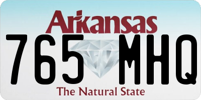 AR license plate 765MHQ