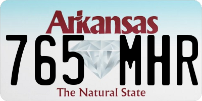 AR license plate 765MHR