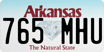 AR license plate 765MHU