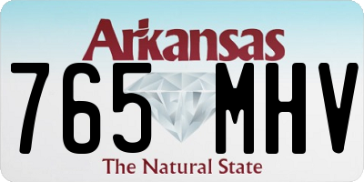 AR license plate 765MHV