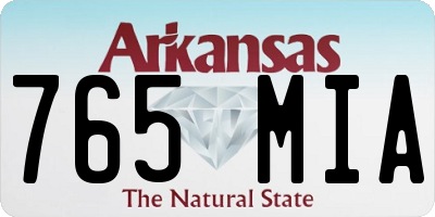 AR license plate 765MIA