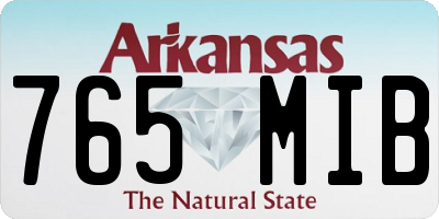 AR license plate 765MIB