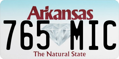 AR license plate 765MIC