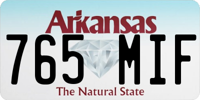 AR license plate 765MIF