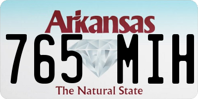 AR license plate 765MIH