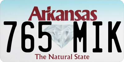 AR license plate 765MIK