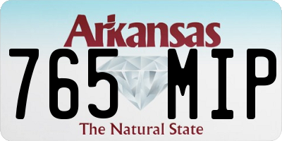 AR license plate 765MIP